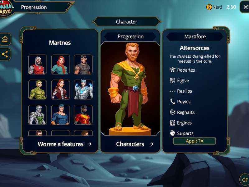 Moga Marvels progression system interface